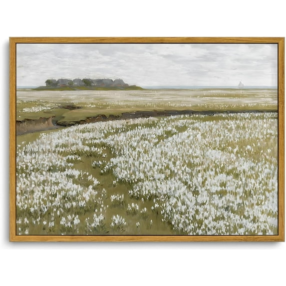 HFDF Vintage Landscape Wall Art, Nature Plant Oil Painting Pictures canvas, Farmhouse Decor Living Room、Bedroom，New Home Gift Ideas， 10x8inch Unframed