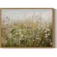 thumbnail image 1 of HFDF Vtage Canvas Wall Art, Pk & White Daisies Landscape Wall Art for Livg Room Office Bedroom, Retro Farmhouse Kitchen Bathroom Wall Art Decor 16x12inch Framed, 1 of 6