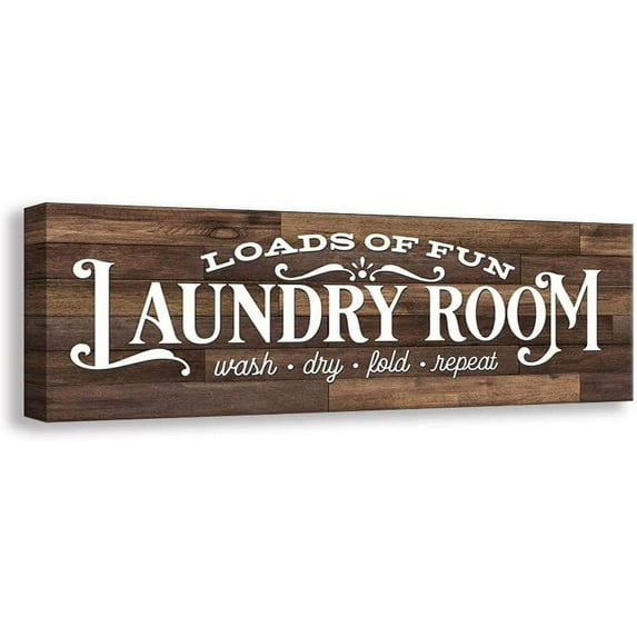 HFDF Vtage Laundry Room Canvas Wall Art | Laundry Schedule Funny Rules Prts Signs | Bathroom Laundry Room Decor (, Laundry - C2) 14x11inch Framed