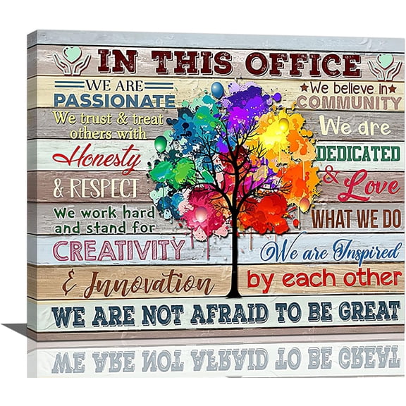 HFDF At In This Wall Art Inspirational Wall Art for Motivational Quotes Pictures Canvas Painting Print Teamwork Wall Art We Are A Team Wall Decor for Modern Artworks 14x11inch Framed