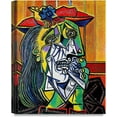 thumbnail image 1 of HFDF - The Weepg Woman by Pablo Picasso, Giclee Prt on Acid-Free Cotton Canvas, Cubist Wall Art for Modern Home Decor,, Ready to Hang, Made USA 16x24inch Framed, 1 of 6