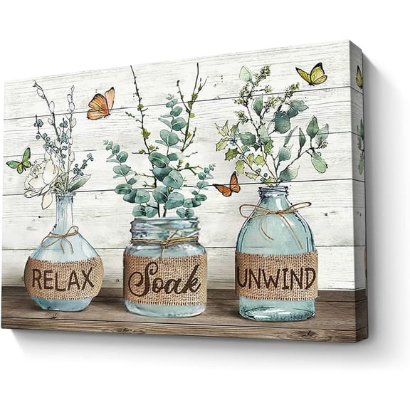 HFDF Wexford Home Daisy Still Life Gallery Wrapped Canvas Wall Art 14x11inch Framed