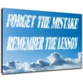 thumbnail image 1 of HFDF spirational Poster Wall Art Forget The Mistake Remember The Lesson Motivational Quotes Prt on Canvas Picture Patg Artwork for Livg Room Workplace Wall Decoration Ready to Hang 10x8inch Unframed, 1 of 5
