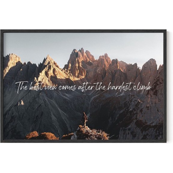 HFDF spirational Posters - Nature, Growth Mindset, Motivational Posters for Classroom, Mindfulness Und) 18x12inch Framed