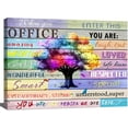 thumbnail image 1 of HFDF spirational Wall Art for Office - Team Rules Motivation Positive Quotes Colorful Tree Signs Patg Prts Artwork for Home 20x16inch Framed, 1 of 6