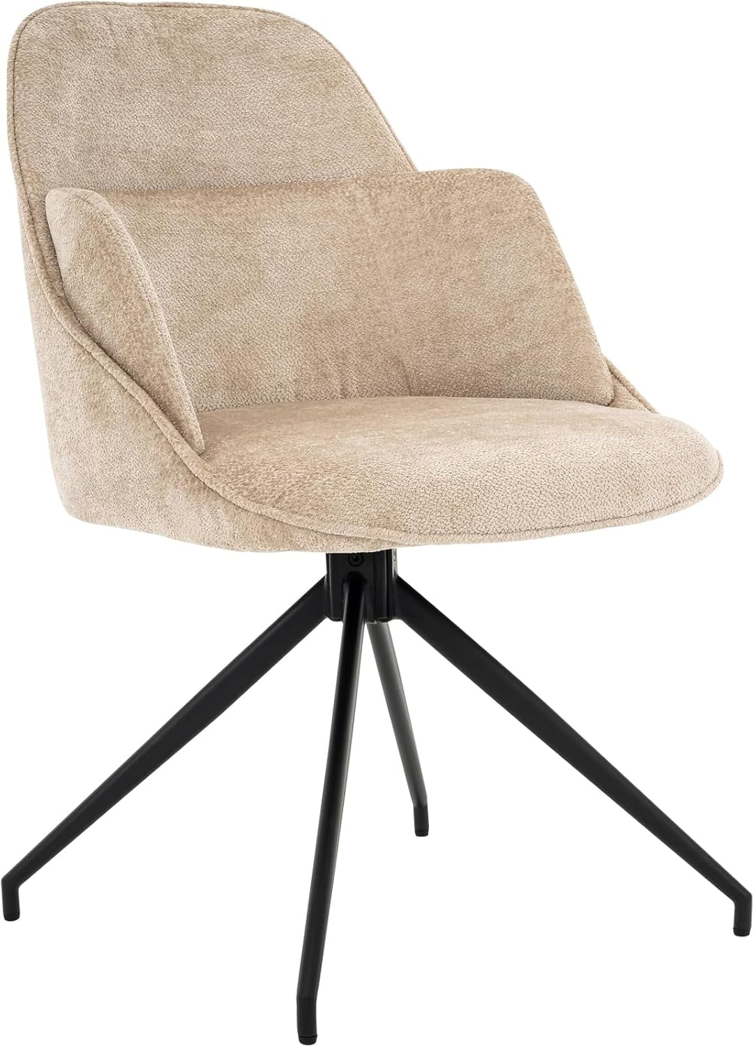 HFGI Mid-Century Modern Swivel Desk Chair – Armless Upholstered Home ...
