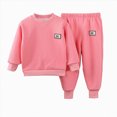 thumbnail image 1 of HFHAPW Baby Boy Clothes Solid Color Sweatshirt Pullover Tops Jogger Pants 2PCS Set Toddler Boy Winter Fall Outfits 0 6 12 18 Months 2T 3T 4T 5T 6T 7T 8T 9T(Red,3-4 Y), 1 of 4