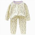thumbnail image 1 of HFHAPW Baby Toddler Girl Boys Funny Graphic Long Sleeve Pajamas 2 Piece Pjs Set Top and Pants Fall Winter Sleepwear Jammies, 1 of 6