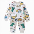thumbnail image 1 of HFHAPW Boys Girls Toddler Snug Fit 2 Piece Pajamas Set Long Sleeve Top Pants Pjs Baby Loungewear Fall Winter Sleepwear, 1 of 7