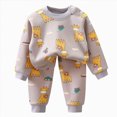 thumbnail image 1 of HFHAPW Girl Boys Pajamas 2Piece Toddler Kids Pjs Sets Toddler Clothes Fall Winter Sleepwears, 1 of 7