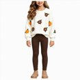 thumbnail image 1 of HFHAPW Kids Girl Clothes Fall Winter Toddler Outfits Long Sleeve Crewneck Sweatshirts Leggings Pants 2Pcs Girls Clothing Set,9-12M, 1 of 9