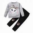 thumbnail image 1 of HFHAPW Kids Girl Fall Winter Outfit Infant Graphic Long Sleeve Sweatshirt and Leggings Pants 2Pcs Girl Clothes Set,12-24 M, 1 of 9