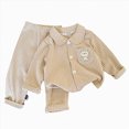 thumbnail image 1 of HFHAPW Kids Girls Pajamas Set Long Sleeve Button Down Pjs Sleepwear Loungewear 2 Piece Set for Daily,3-4 Y, 1 of 7