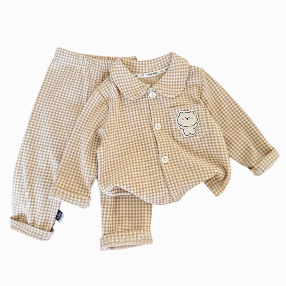 HFHAPW Kids Girls Pajamas Set Long Sleeve Button Down Pjs Sleepwear Loungewear 2 Piece Set for Daily,3-4 Y