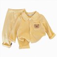 thumbnail image 1 of HFHAPW Kids Girls Pajamas Set Long Sleeve Button Down Pjs Sleepwear Loungewear 2 Piece Set for Daily,5-6 Y, 1 of 4