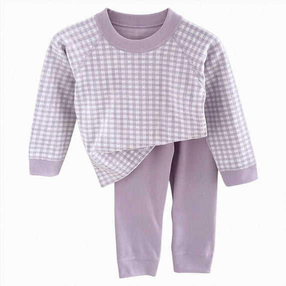 HFHAPW Little Girl Boys Pajamas for Toddler Clothes Set Cute Long Sleeve 2 Piece Kids Pjs Fall Winter Sleepwear