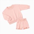thumbnail image 1 of HFHAPW Toddler Baby Boy Fall Clothes Solid Color Long Sleeve Pullover Sweatshirt Tops Joggers Shorts Set Winter Outfits 0 6 12 18 Months 2T 3T 4T 5T 6T 7T 8T 9T(Pink,120), 1 of 5