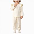 thumbnail image 1 of HFHAPW Toddler and Little Boys Girls 2-Piece Pajamas Long Sleeve Fall Winter PJ Set Kid Sleepwear, 1 of 9