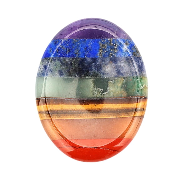 HFINGAQEX Thumb Worry Stone Chakra Worry Stone For Healing Rainbow Crystals And Healing G6j6 Stress Anxiety Gems Rocks Rel Crystal Natural