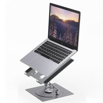 HFLRZZ Adjustable Laptop Stand with 360 Rotating Base, Laptop Cooling Stand, Ergonomic Laptop Riser, Aluminum Laptop Stand for MacBook, Air, Pro, Dell, All Laptops up to 16 inches
