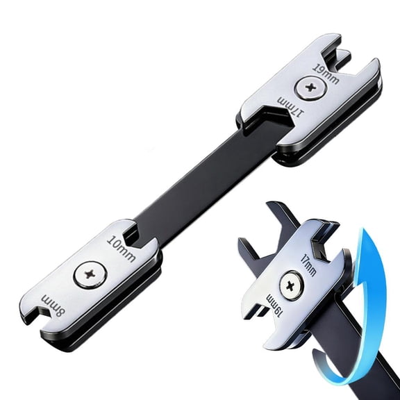HFLWYWD Universal Wrench 8 in 1 Socket Wrench Tool with Multifunction 360 Degree Rotating Head,Open End/Box End Configuration Constructed With Vanadium Steel Spanner Tool For Home & Car Repair