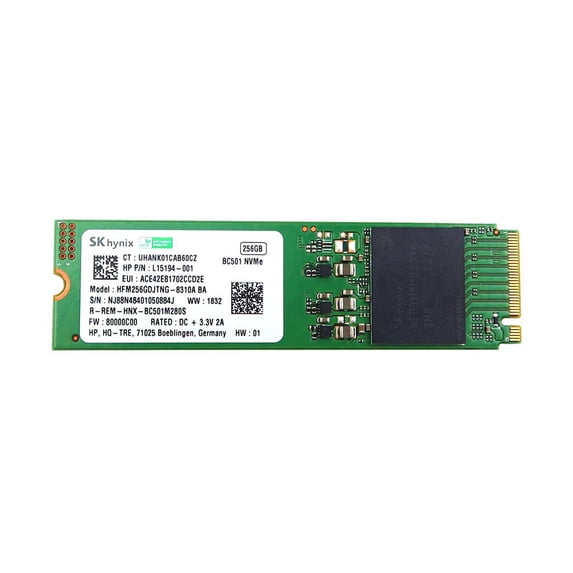 HFM256GDJTNG SK Hynix 256GB M.2 2280 Nvme SSD L15194-001 HFM256GDJTNG-8310A BA M.2 SSD / Solid State Drive