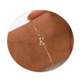 HFMK Initial Bracelet for Women, Alphabet AZ Adjustable Bracelets Tiny