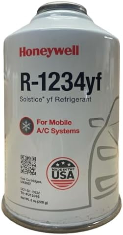 HFO-1234YF R1234YF Refrigerant for MVAC Use in 8oz SSV Cans ( Can) with Maintenance Label