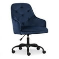 thumbnail image 1 of HFO Sawyer Height Adjustable Transitional Velvet Task Chair in Navy Blue, 1 of 8