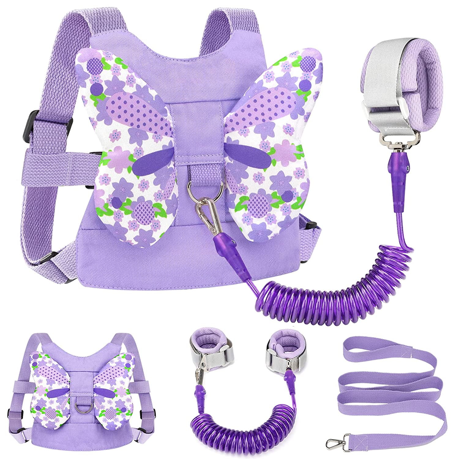 HFRENIVY 3 in 1 Toddler Harness Leashes + Anti Lost Wrist Link, Kids