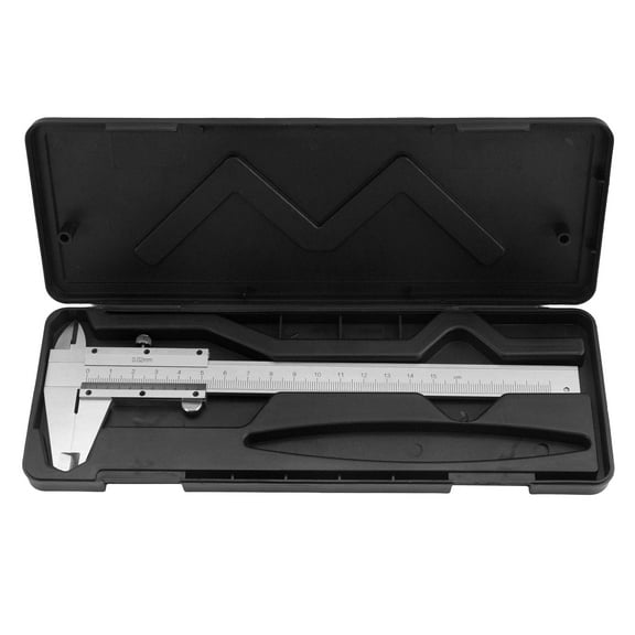 HFS(R) 0-150mm Vernier Caliper Metric Measuring Tool, Carbon Steel Manual Non Digital Caliper, +/-0.02mm Accuracy