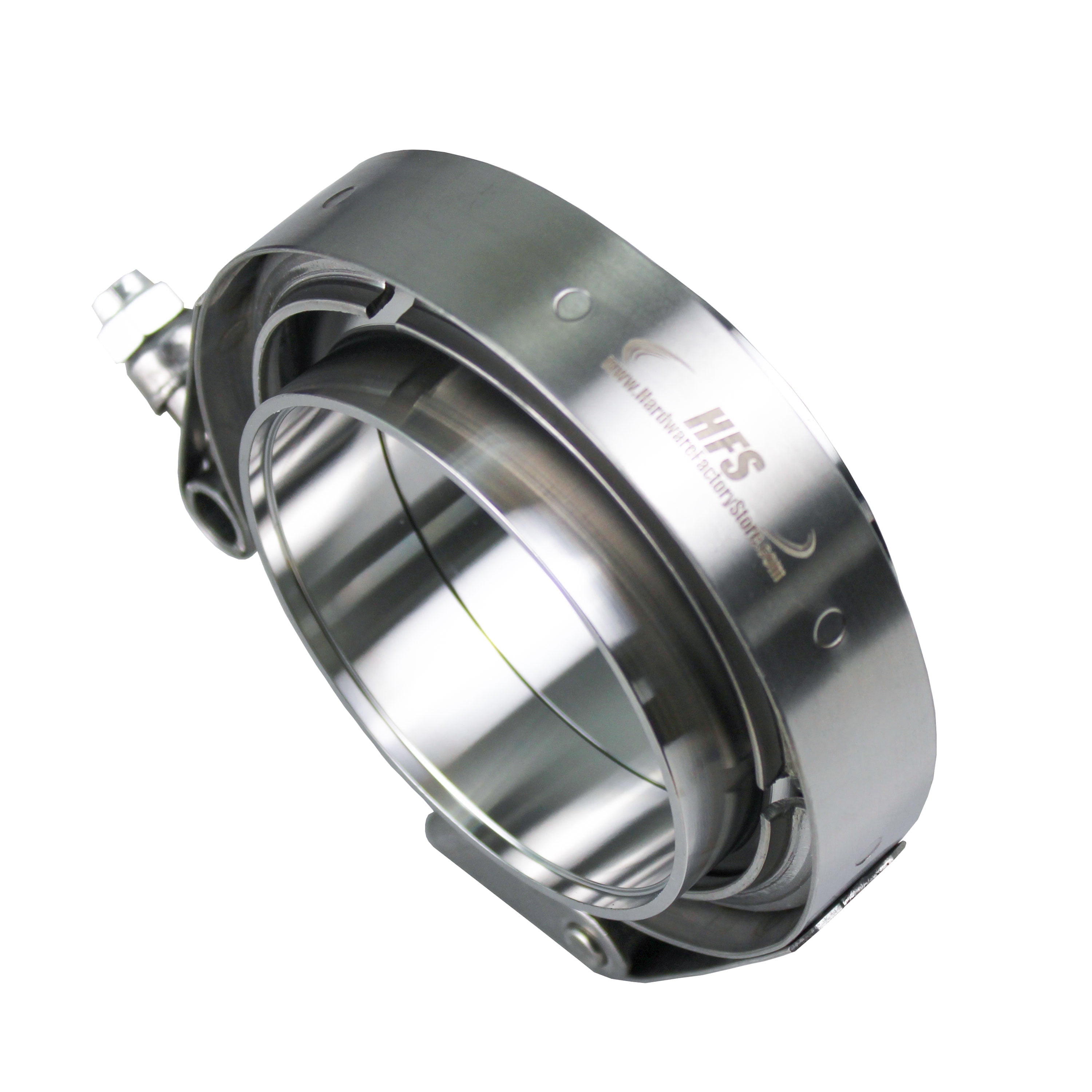 HFS (R) 3" (76.2mm) Stainless Steel 304 Quick Release V-Band Turbo Downpipe Exhaust Clamp