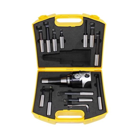 HFS(R) 3" Boring Head R8 Shank 3/4" Carbide Boring Bar Set Bridgeport Milling