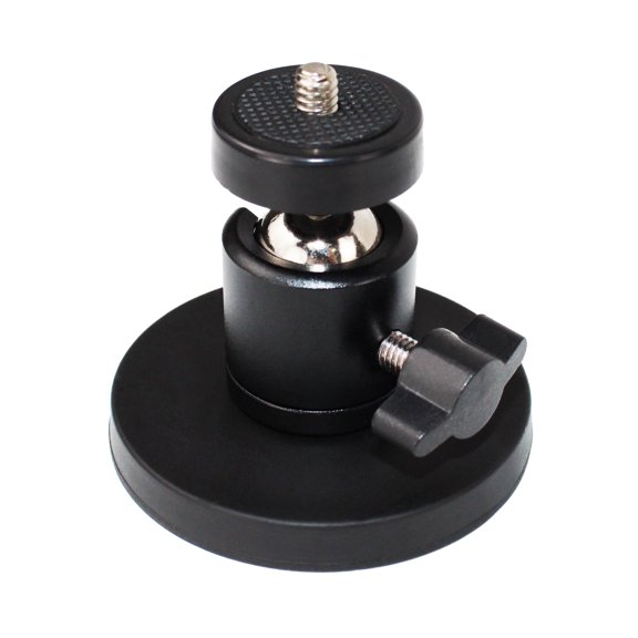 HFS(R) 360° Rotating Magnetic Camera Mount with 1/4" Universal Screw Thread for Cameras, Lights, Devices, 66mm Diameter