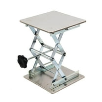 HFS(R) 4" x 4" 100mm Stainless Steel Lab Jack Scissor Stand Load Bearing 3kg/6.6lbs