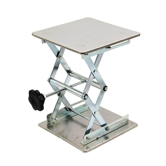 HFS(R) 4" x 4" 100mm Stainless Steel Lab Jack Scissor Stand Load Bearing 3kg/6.6lbs