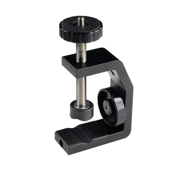 HFS(R) Desk Mount C-Clamp with 1/4" Mounting Threads CShape 66mm Opening Aluminum Alloy for Cameras, LED Lights, and Accessories