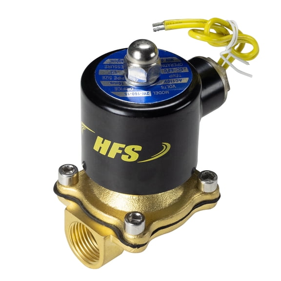 HFS(R) Electric Solenoid Valve Copper Normally Closed for Water Air Gas (110V AC 1/2IN NPT)