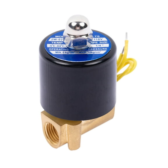 HFS(R) Electric Solenoid Valve Copper Normally Closed for Water Air Gas (110V AC 1/4IN NPT)