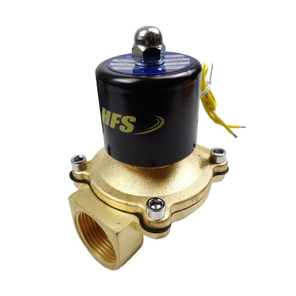 HFS(R) Electric Solenoid Valve Copper Normally Closed for Water Air Gas (110V AC 1IN NPT)