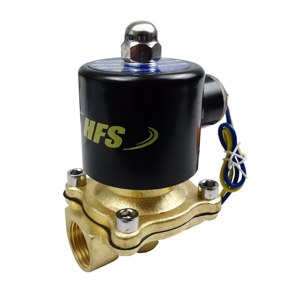 HFS(R) Electric Solenoid Valve Copper Normally Closed for Water Air Gas (12V DC 1/2IN NPT)