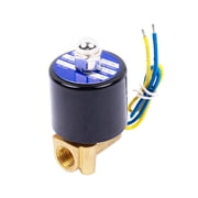 HFSR Electric Solenoid Valve Copper Normally Closed for Water Air Gas 12V DC 1/4IN NPT