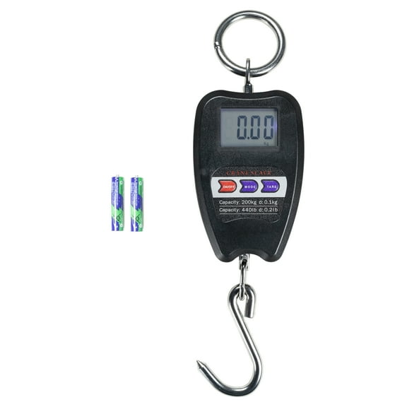 HFS(R) Hanging Weight Scale, 200kg/440lbs Digital Crane Scales Fish Weighing Scale Aluminum Housing LED Display Scale for Fishing, Weigh Luggage, Home Farm