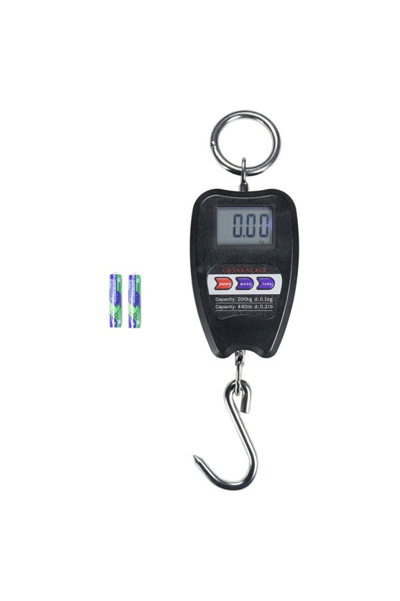 (R) Hanging Weight Scale, 200kg/440lbs Digital Crane Scales Fish Weighing Scale Aluminum Housing LED Display Scale for Fishing, Weigh Luggage, Home Farm