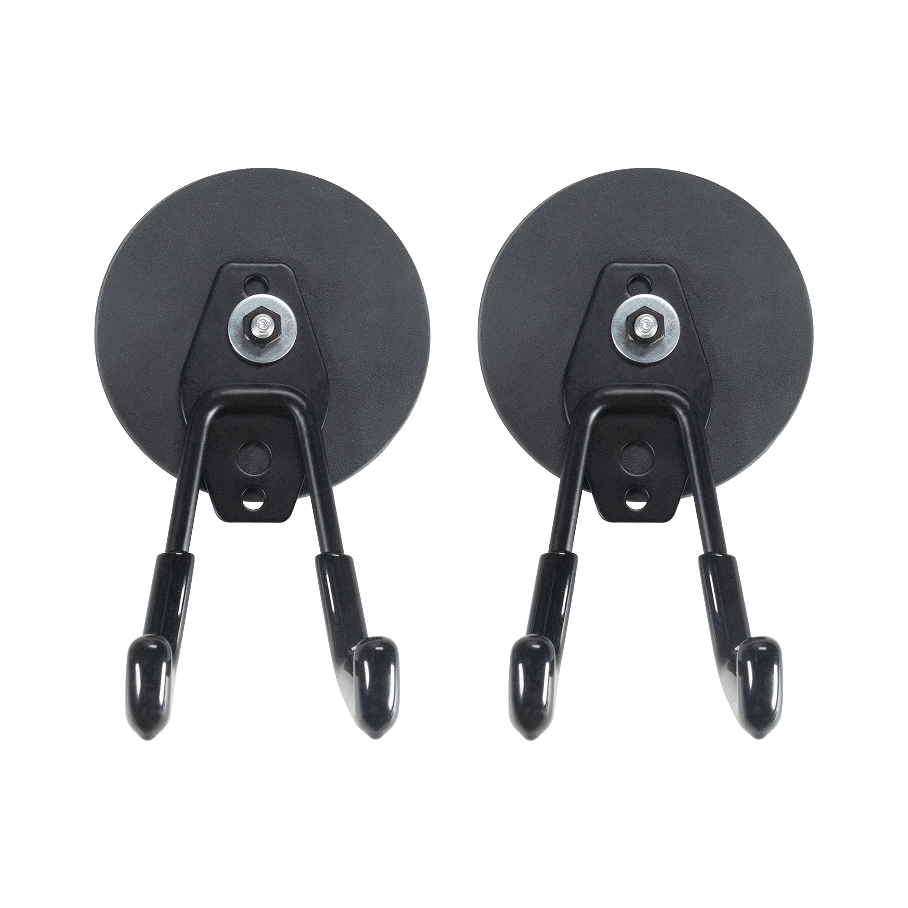 HFS(R)  Magnetic Hooks 88mm Diameter Strong Magnet with Rubber for Garage, Workshop 2pcs/Pack