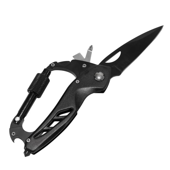 HFS(R) Multi-Tool Carabiner Mini Lightweight Stainless Steel for Outdoor Activities