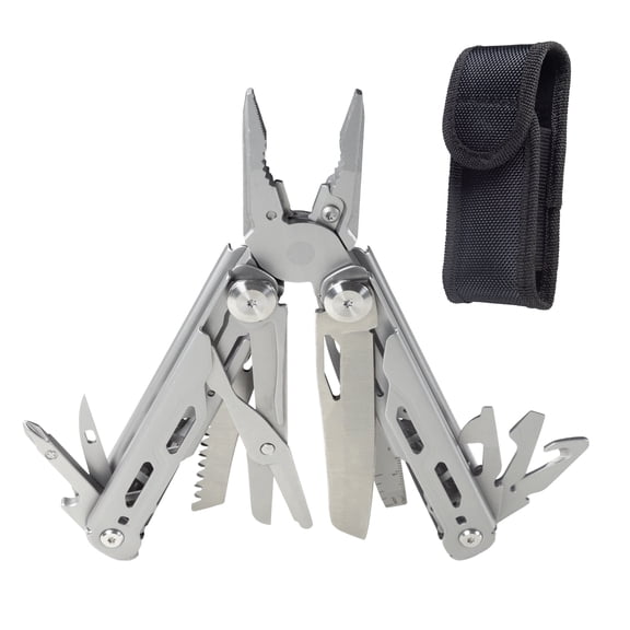 HFS(R) Multi-Tool for Camping Stainless Steel Multi-Functional Scissors Foldable with Carry Bag Pocket Multitools for Outdoor Activities and DIY
