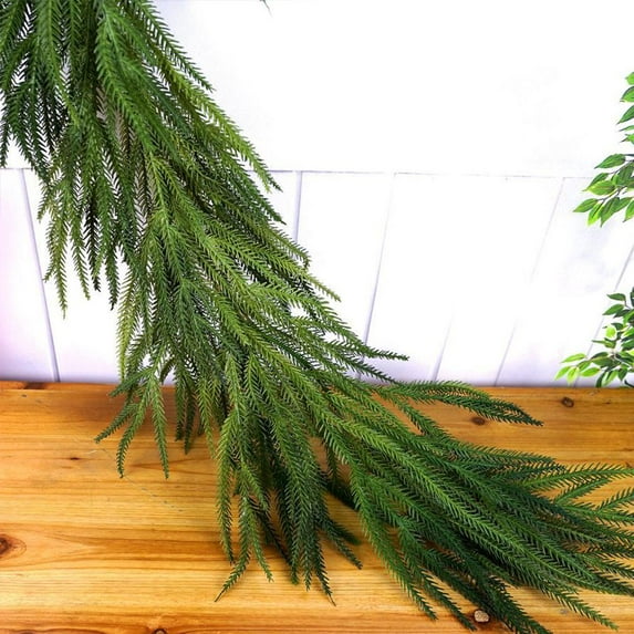 HFSAZJ Christmas Garland Norfolk Pine, Real Touch Christmas Garland, Realistic Artificial Cedar Afloral Garland Garland For Wedding Christmas Table Decor I1F6