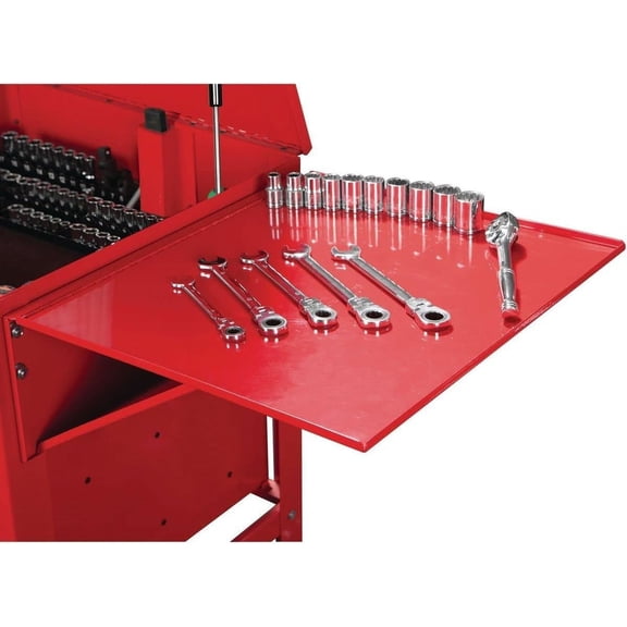 HFT US General Folding Side Tray for a 5 Drawer Tool Cart, Color (Red)