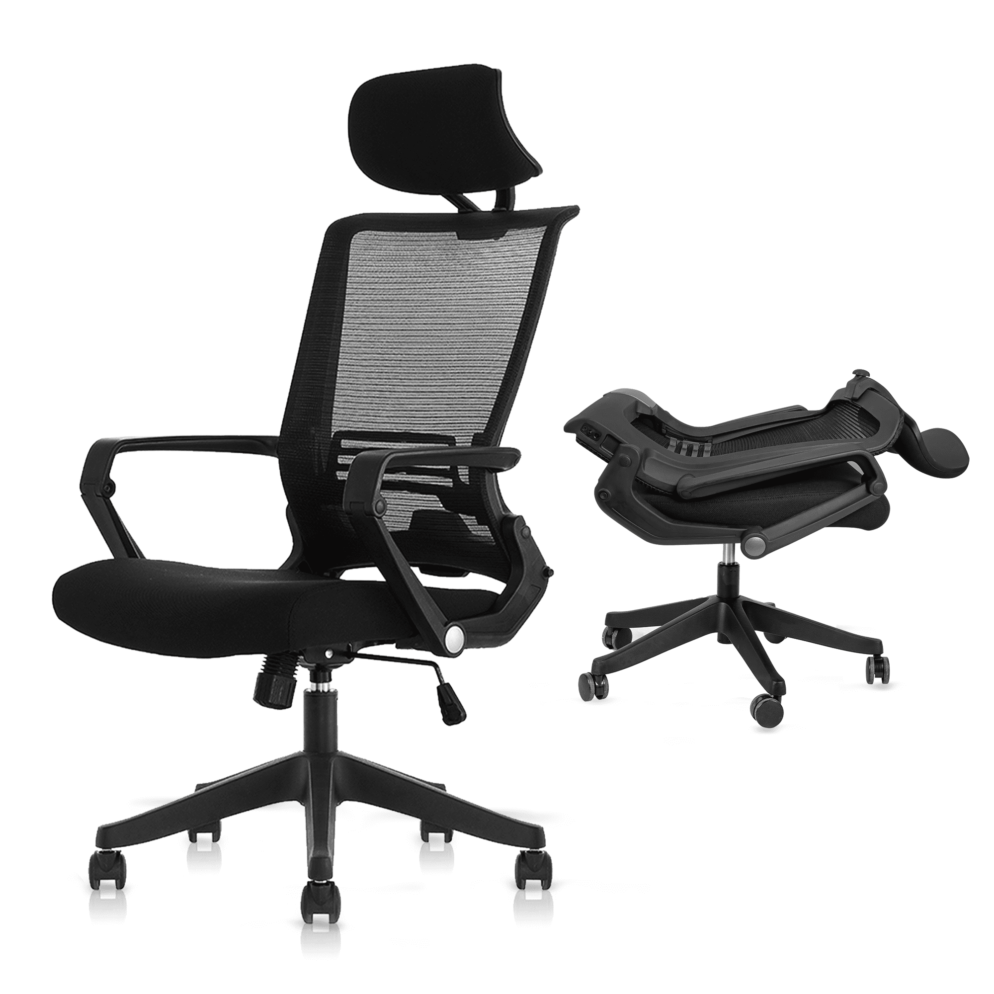 Dropship Office Chair Breathable Mesh, Computer Chair Lumbar Support,  Modern Simple Adjustable Chair Height With Fixed Armrests, Suitable For  Home Or Office (Black) to Sell Online at a Lower Price